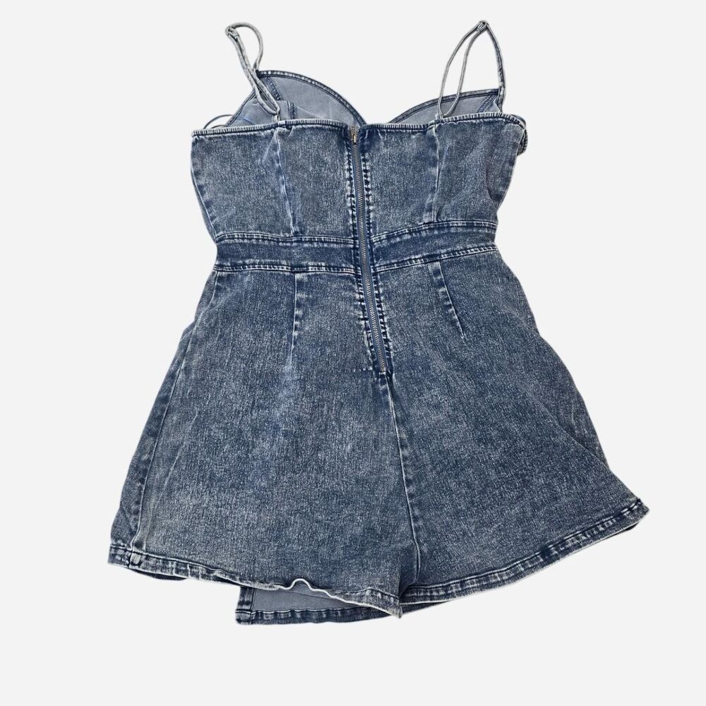 Flying Tomato Women's Size Medium denim mini skort dress - Picture 4 of 5